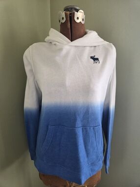 Abercrombie Kids Boys 13/14 Blue/white Ombre Hoodie